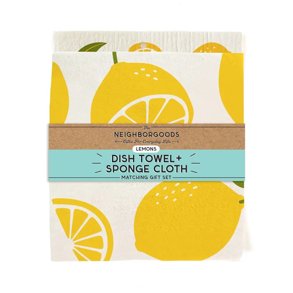 Dish Towel, Art & School, The Neighborgoods, Cotton, Dish Towel, Sponge, Set Lemons, 759890